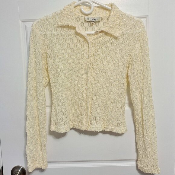 Vintage Elegant sheer top made in Canada - Picture 1 of 7